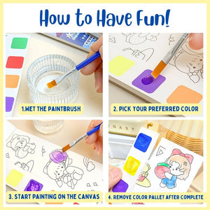 Kids Watercolour Painting Book