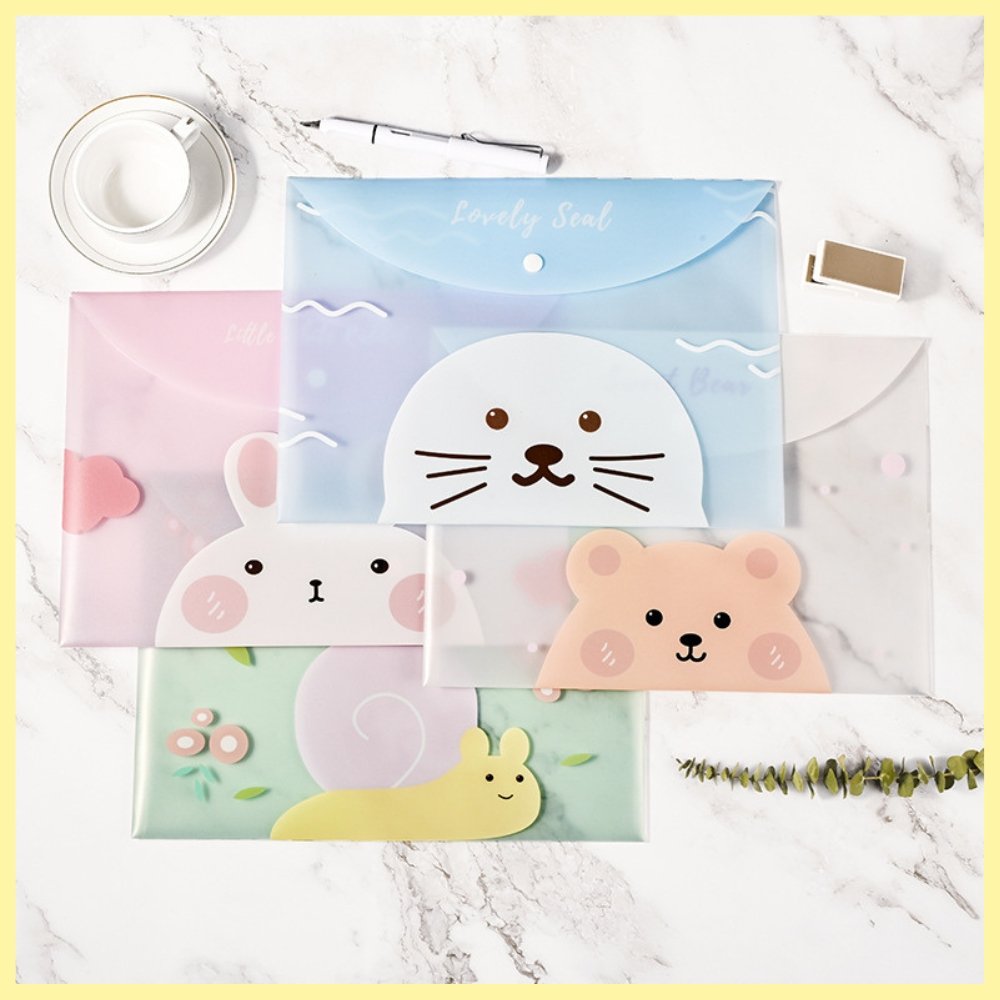 Adorable A4 Snap Button Folder (Set of 12)