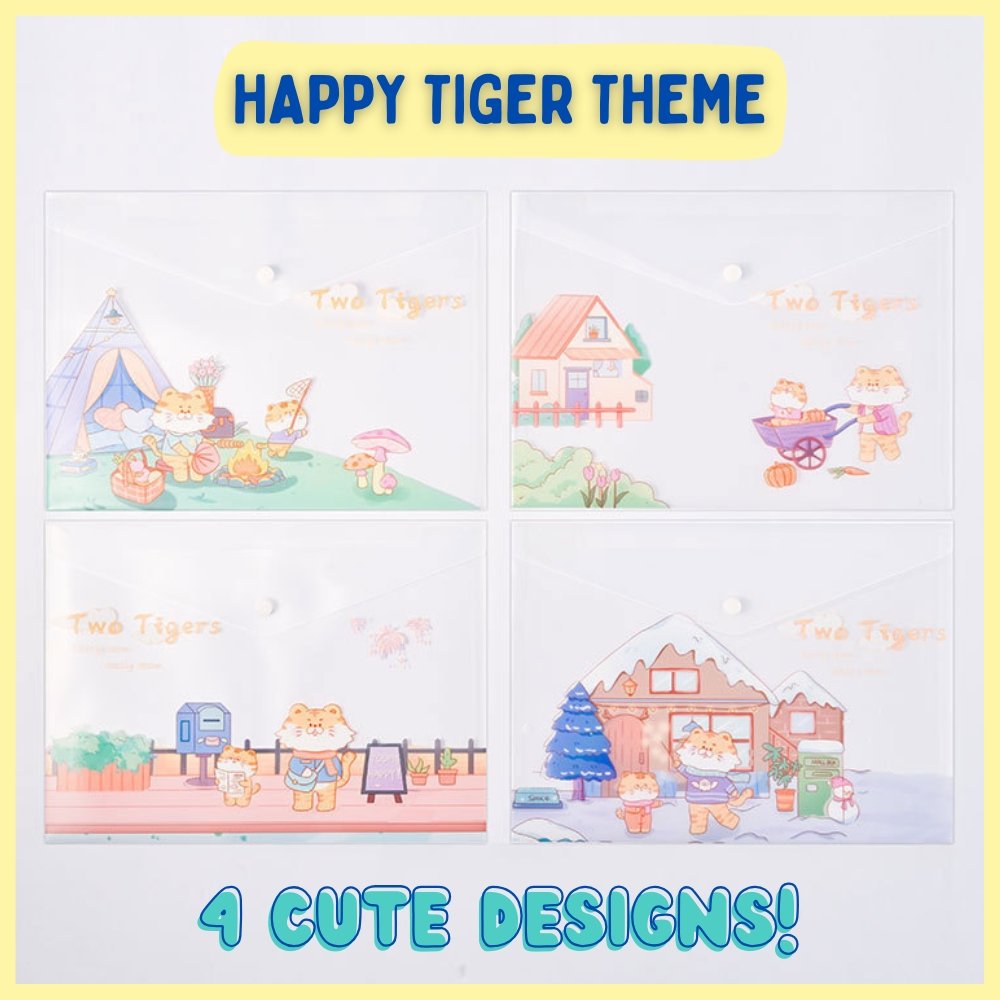 Adorable A4 Snap Button Folder (Set of 12)