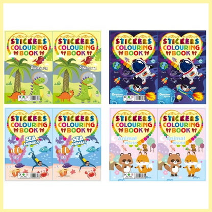 A5 Cartoon Sticker Colouring Book