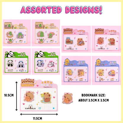 Cartoon Magnetic Bookmark (Set of 2)
