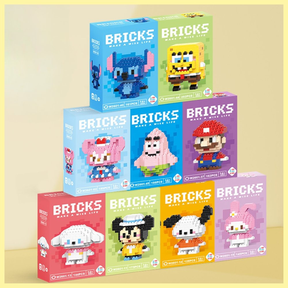 Cartoon Micro Building Blocks