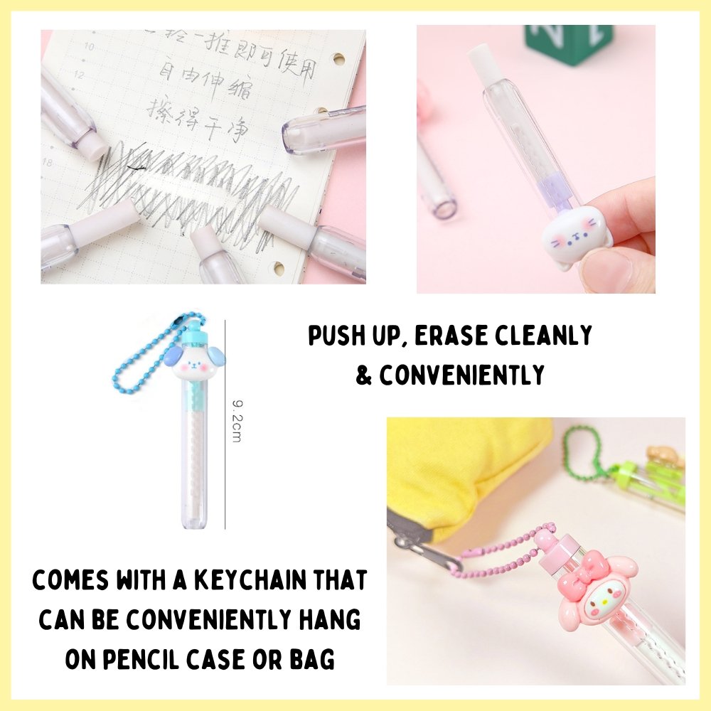 cute cartoon push erasers