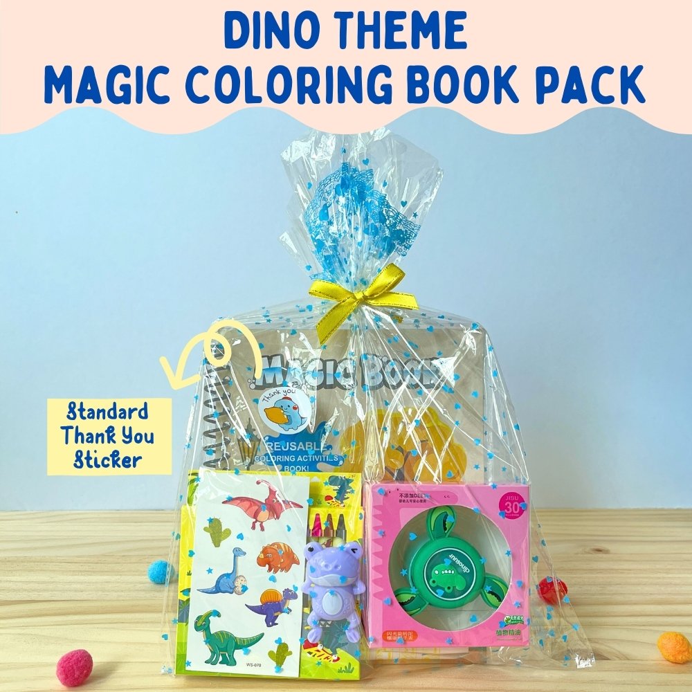 Dinosaur Theme Magic Water Colouring Book Goodie Bag