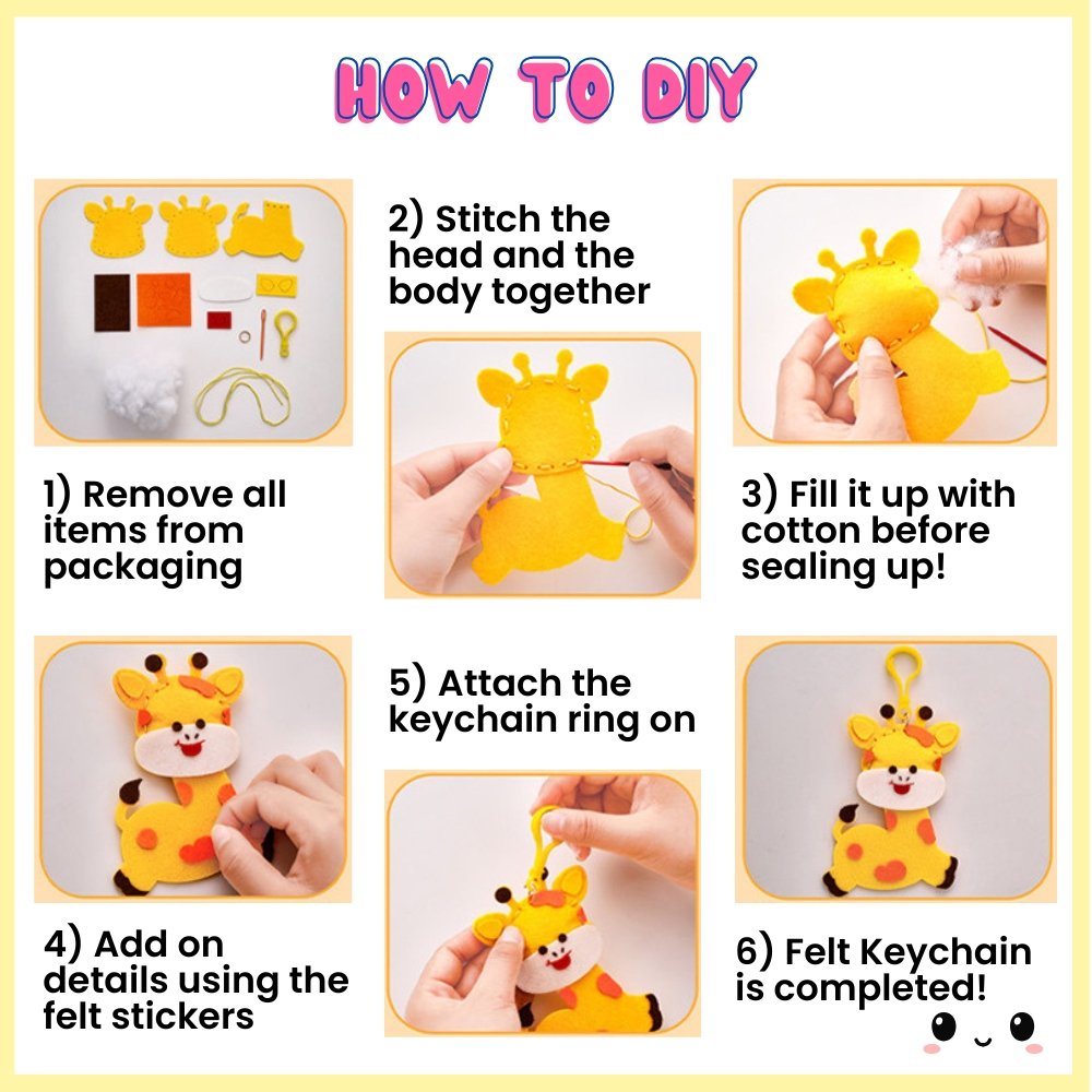 Making Felt Keychains DIY Felt Keychain Kit – Bash Party Store
