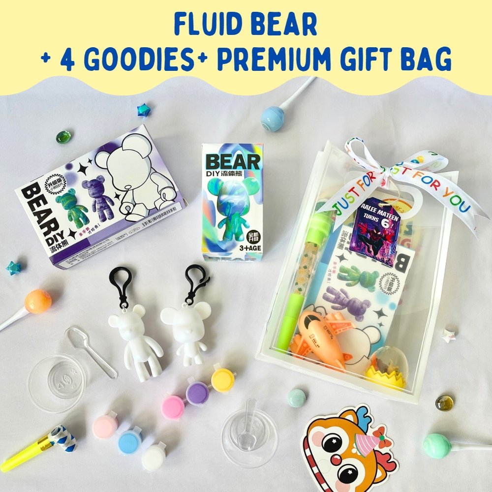 fluid bear keychain painting kit