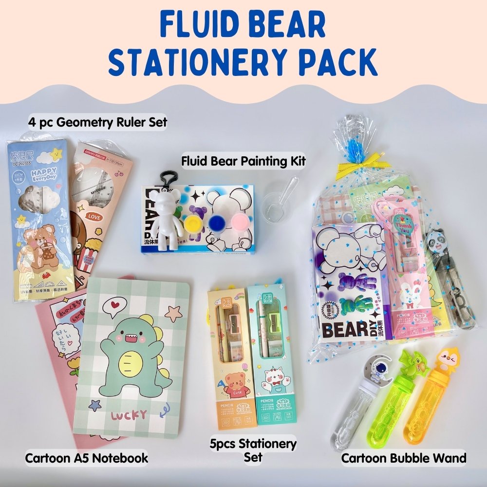fluid bear stationery pack