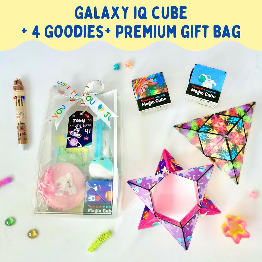 Galaxy IQ Cube with colorful Goodie bag and premium gift bag