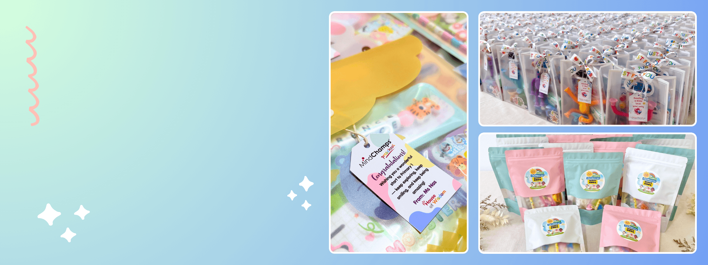 Customised kids corporate gifting goodie bags Singapore