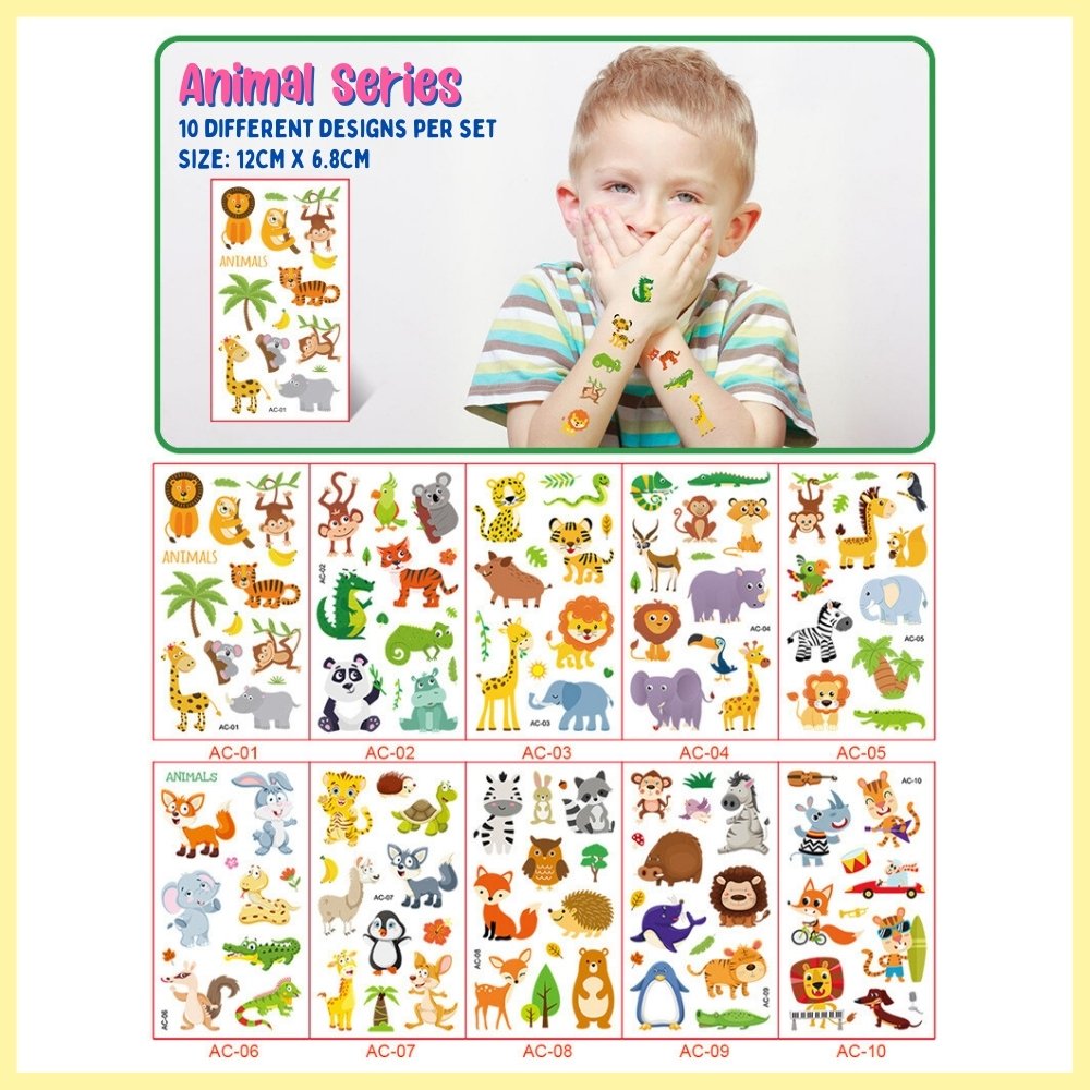 Temporary Tattoo Sticker (Set of 10)