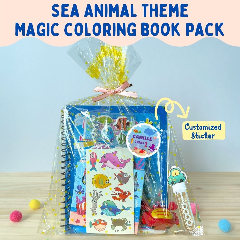 Sea Animal Theme Magic Water Colouring Book Goodie Bag
