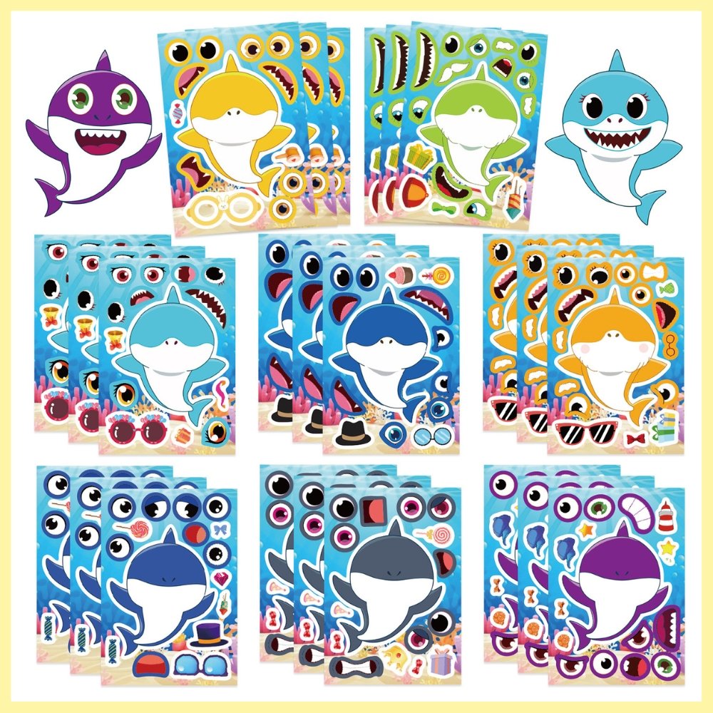 Baby Sharky Emotions Sticker (Set of 8)