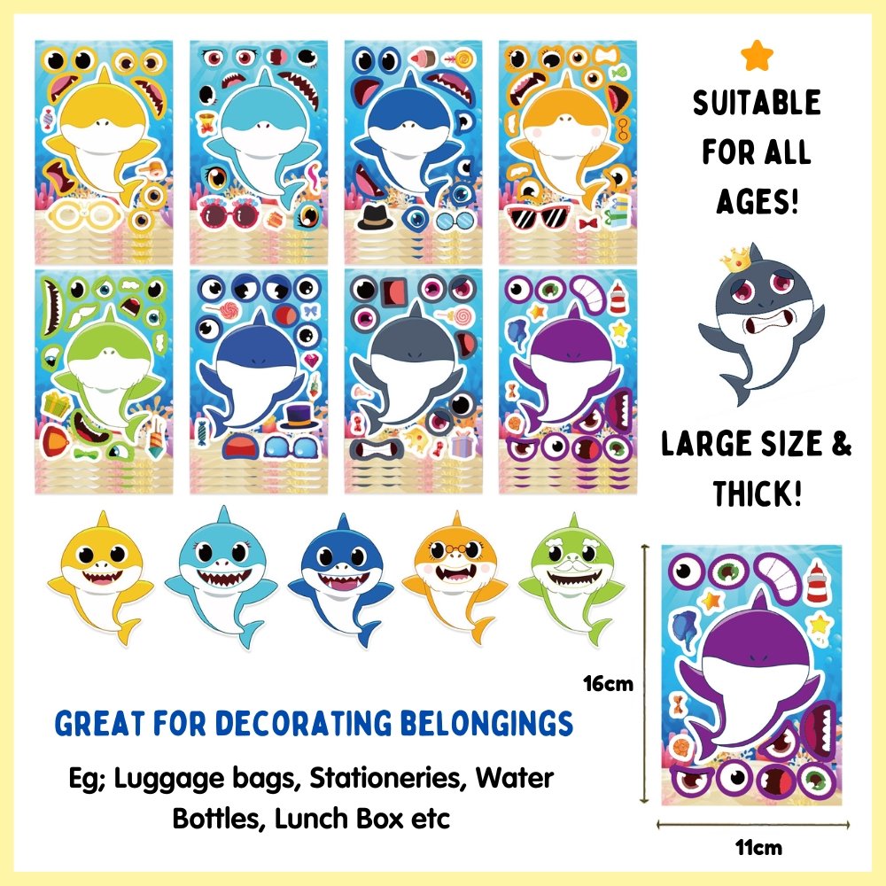 Baby Sharky Emotions Sticker (Set of 8)