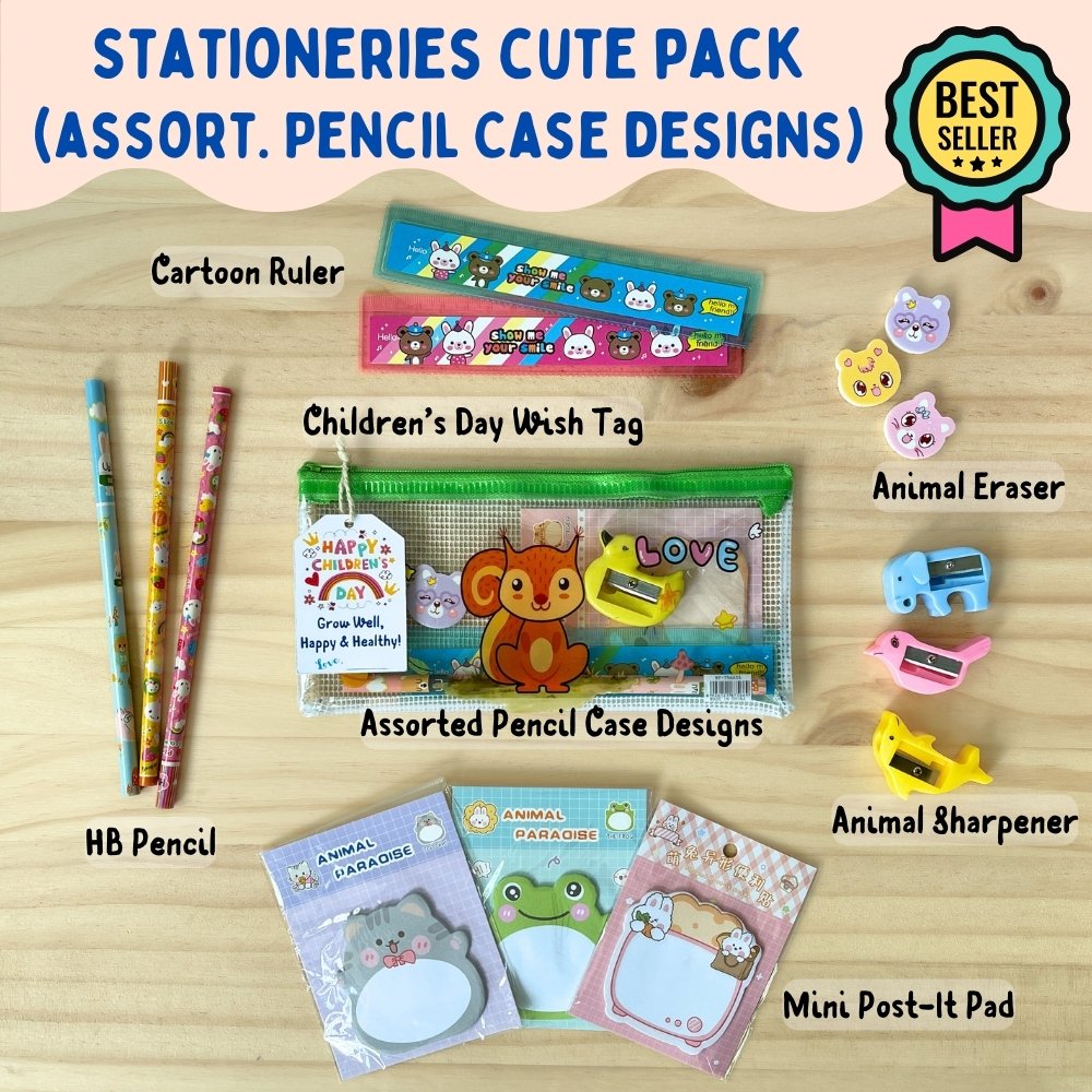 stationery cute packs with cute pencil case designs
