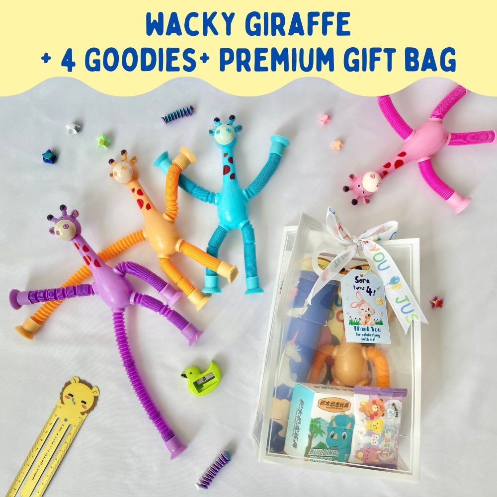 wacky giraffe with premium goodie bag