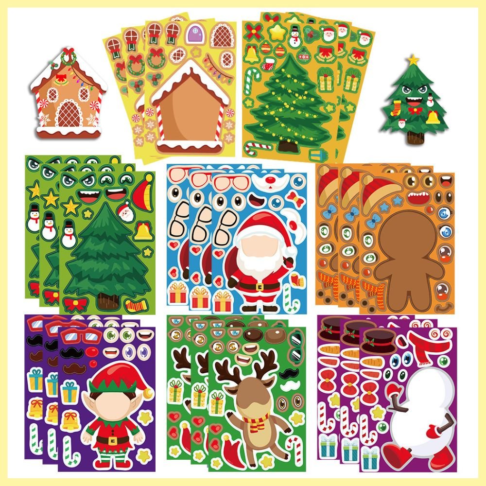 Christmas Face Changing Sticker (Set of 8)